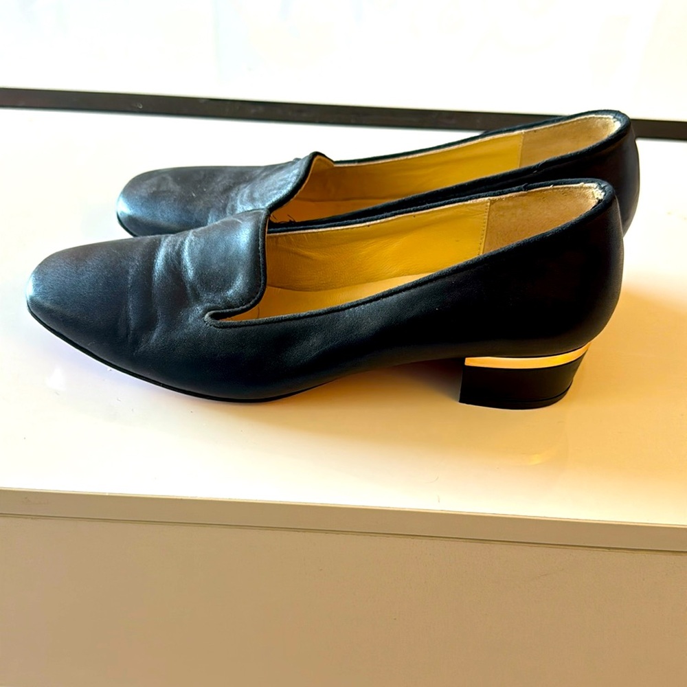 Christian Louboutin Loafers – Black Leather, Size [37EU]
